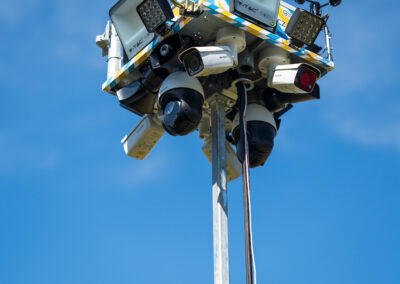 hlava kamerové věže pro mobilní elektronickou ostrahu staveb